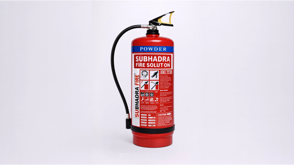 Fire extinguisher has hand engineer checking pressure gauges